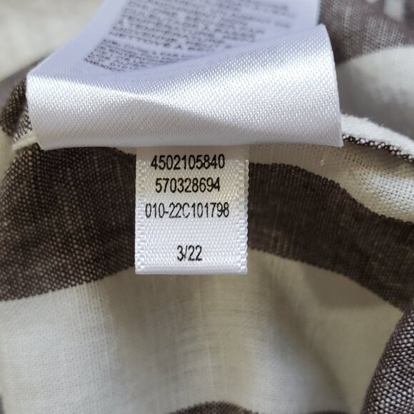 Chico's Linen Blend Stripe Maxi Shirt Size 1 (8-10) - Picture 10 of 11